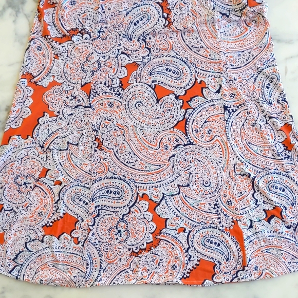 NWT. The Limited Rayon Spandex Orange Paisley Patterned Tube and Maxi Skirt Set. - Picture 5 of 6